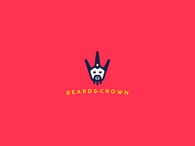 Beard&Crown beard bearded brand branding cajva crown emblem identity king logo manly mark royal
