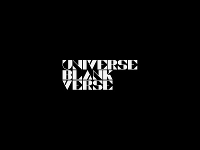 Universe Blank Verse branding cajva cosmos emblem font identity logo mark poetry stars typography universe wordmark