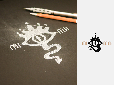 MIMA Logo Design badass brand branding cajva devil emblem evil eye identity logo mark mima