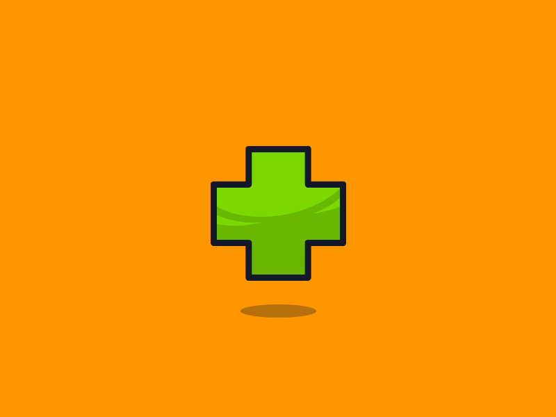 Health Icon animation cajva cajvanean cross dribbble game gif green health hp med medicine