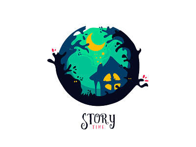 Story Time cajva house lamp midnight mistery moonlight night story time wonders woods