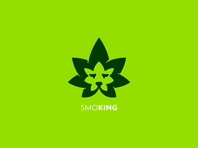 SMO KING cajva cannabis king leaf lion logo marijuana mark pot roar smoking wild