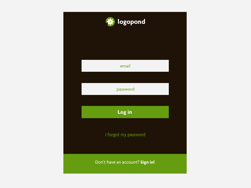 Logopond Signup animation cajva future imagine log in logopond redesign sign in signup ui ux webdesign