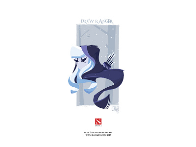 Drow Ranger Dota2 Character Illustration Cajva cajva dota dota2 drow ranger game illustration illustrator vector