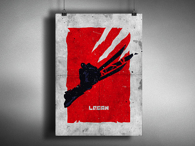 Logan Movie Poster Fan Art art blood claws fan illustration logan movie poster wolf wolverine