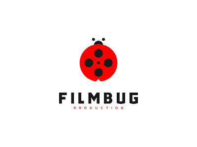 Film Bug brandidentity branding bug cajva film ladybug logo production roll