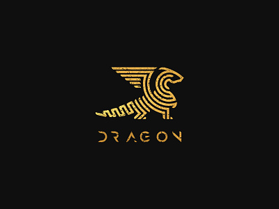 European Dragon Mythical Logos