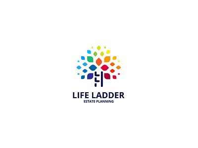 Life Ladder Estate Planning Logo branding cajva estate identity ladder leaf life logo mark planning tree