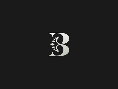 Cosmethics Logo b brand branding cajva cosmetics identity leaves logo monogram organic serif