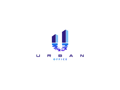 Urban Office brand building cajva design logo office reflection urban