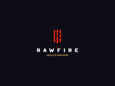 Rawfire Grills and Smokers bbq brand branding cajva design fire grills identity logo raw rawfire smokers