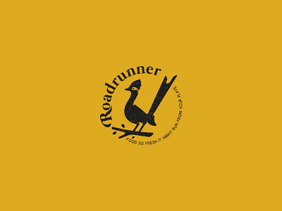 Roadrunner Restaurant bird brand branding cajva design identity logo mark restaurant roadrunner