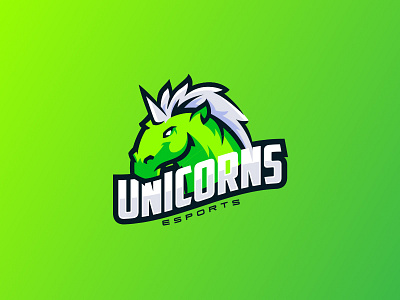 Unicorns eSports animal brand branding cajva design emblem game identity logo mark unicorn unicorns