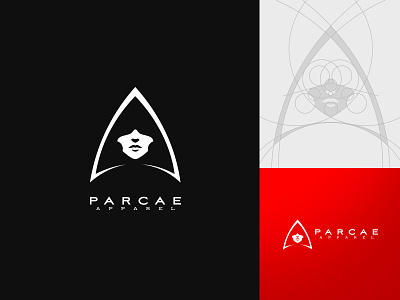 Parcae Apparel Fitness Brand branding cajva clothing design emblem face fit fitness gym hooded identity logo mark strong