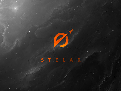 Stelar astronaut brand branding cajva cosmos design emblem identity logo mark nasa stars stellar universe vector