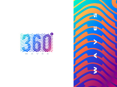 360° Waves Logo 360° brand branding cajva consulting design drop emblem gradient identity logo mark sea water waves
