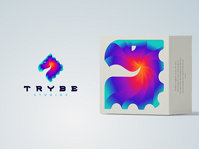 Trybe Studios Logo Design Process on Youtube animal brand branding cajva colorful design emblem game gradient horse identity illustration logo mark vector wild