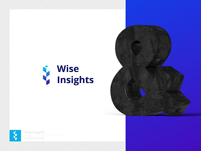 Wise Insights brand branding business cajva consulting design emblem grow identity illustration insights logo mark team vector wise