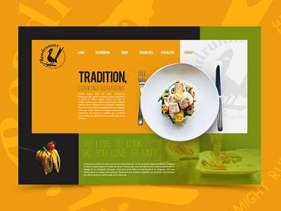 Restaurant Website Design brand branding cajva food identity interface landing page pasta plate restaurant ui ux web webdesign website