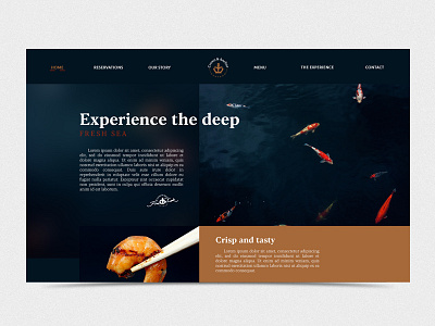 Crownanchor Webdesign brand branding cajva food identity interface landing page pasta plate restaurant ui ux web webdesign website