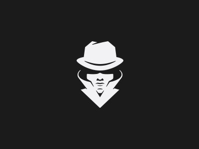 super secret logo design detective illustration logo spy