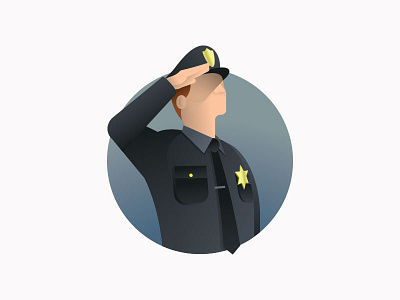 Law Enforement cop design freelance gradient illustration law enforcement