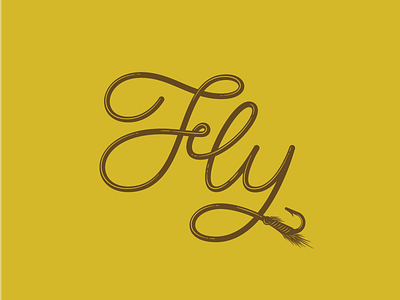 Fly doodle fishing fly fishing fun hook lettering type