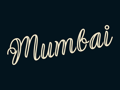 Mumbai fun india lettering mumbai type
