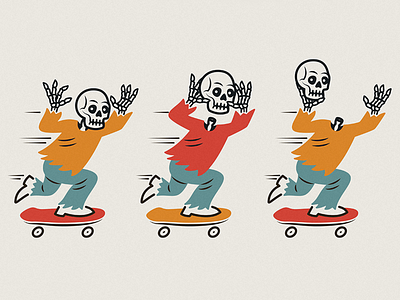 Skele Boarders bones doodle fun skateboard skateboarders skeletons skulls