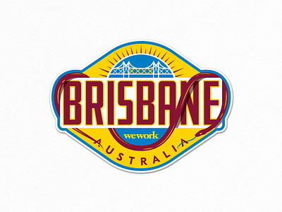 Brisbane Sticker australia brisbane brisbane river design fourex fun illustration storybridge vector