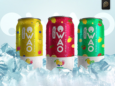 OWAO products packaging design advertisment berry lime berry mango brand branding drink flavors graphicdesign label label design lemon lime package packaging packaging design packagingpro print designs product softdrink sprinkle infusion