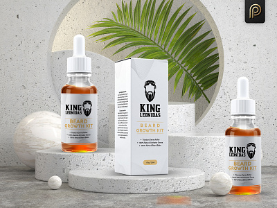 King Leonidas Beard Growth Kit Packaging Design beard concept design growth kit label label design package packaging packaging design packagingpro product