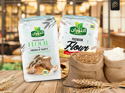 Premium Flour Fresh & Tasty Packaging Design brand branding concept design flour package packaging packaging design packagingpro product