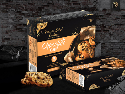Chocolate Cookies Packaging Design branding chip chocolate design label label design package packaging packagingpro product