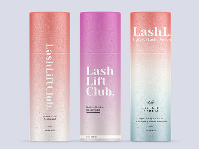 Lash Lift Club Packaging Design brand creative design eyelash label label design lash logo natural package packaging packaging design packagingpro product serum