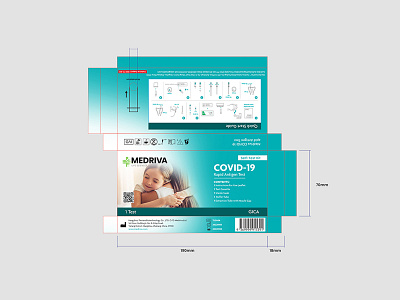 Medriva Packaging Design | Social Media Design antigen brand classy covid 19 design illustration label label design latest logo new package packaging packaging design packagingpro product rapid science test test kit