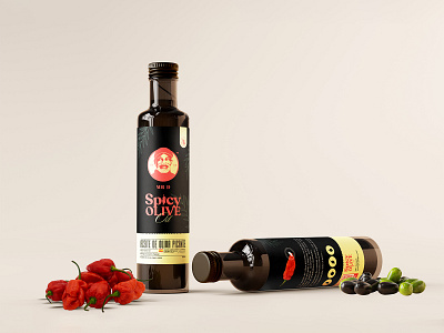 Spicy Olive Oil Product Packaging Design | Social Media Design