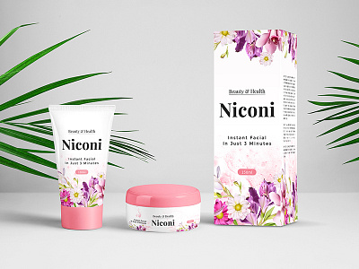 Beauty product concept label design beauty brand facial glow illustration label logo packaging product skin care tube