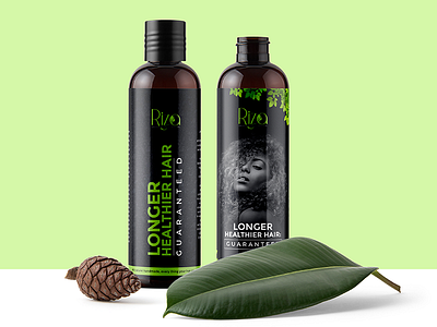 Longer healthier hair concept label Design brand hair illustration label logo longer packaging product