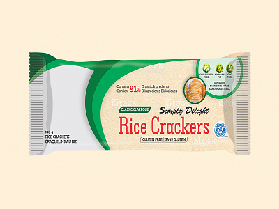 Rice crackers concept label design concept illustration label logo packaging product rice cracker
