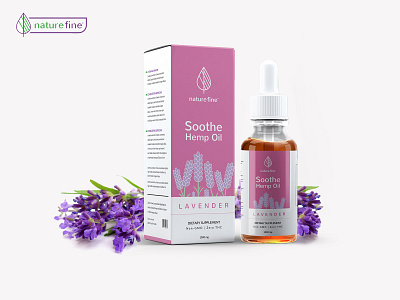 Lavender Concept Label Design brand concept design hemp oil label lavender logo oil package packaging product