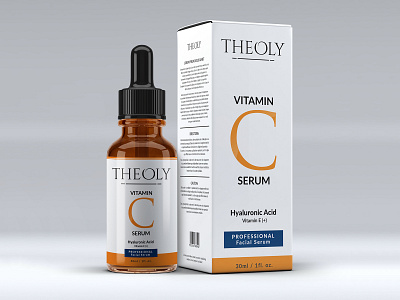 Vitamin C Serum Concept Label Design