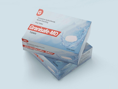 Granisafe-MD Tablets Concept Packaging Design brand branding concept design illustration label label design logo medical medicine package packaging packaging design packagingpro product tablet