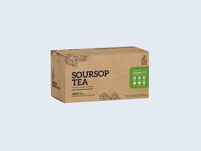 Soursop Tea Concept Label Design brand branding concept design illustration label label design logo package packaging packaging design packagingpro product