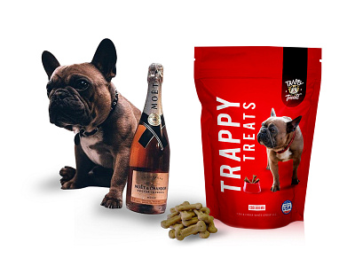 Trappy Treats Packaging Design brand branding concept design dog label label design logo package packaging packaging design packagingpro product trappy treats