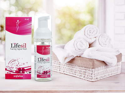 Lifesil Foaming Vaginal Wash brand branding concept design foaming illustration label label design logo package packaging packaging design packagingpro product wash