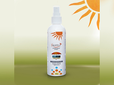 Sunscreen Spray Concept Label Design brand branding concept design illustration label label design logo package packaging packaging design packagingpro product spray