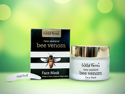 Bee Venom Face Mask brand branding concept design face mask illustration label label design logo package packaging packaging design packagingpro product