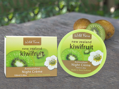 Kiwi Fruit Night Cream brand branding concept design illustration label label design logo night cream package packaging packaging design packagingpro product