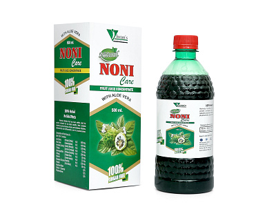 Natural Noni Care Concept Label Design brand branding concept design illustration label label design logo package packaging packaging design packagingpro product